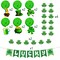31Pcs St Patricks Day Decorations Pre-Assembled Shamrock Lucky Banner Garlands Clover Hanging Swirls Irish Decor for Home Saint Patrick Party Supplies